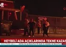 Tekne kayalıklara oturdu