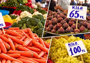 Pazar tezgâhlarında sebze meyve bereketi