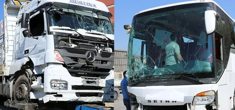 Son dakika: Denizli'de yolcu otobüsü, kamyonet ve tır çarpıştı! Yaralılar var