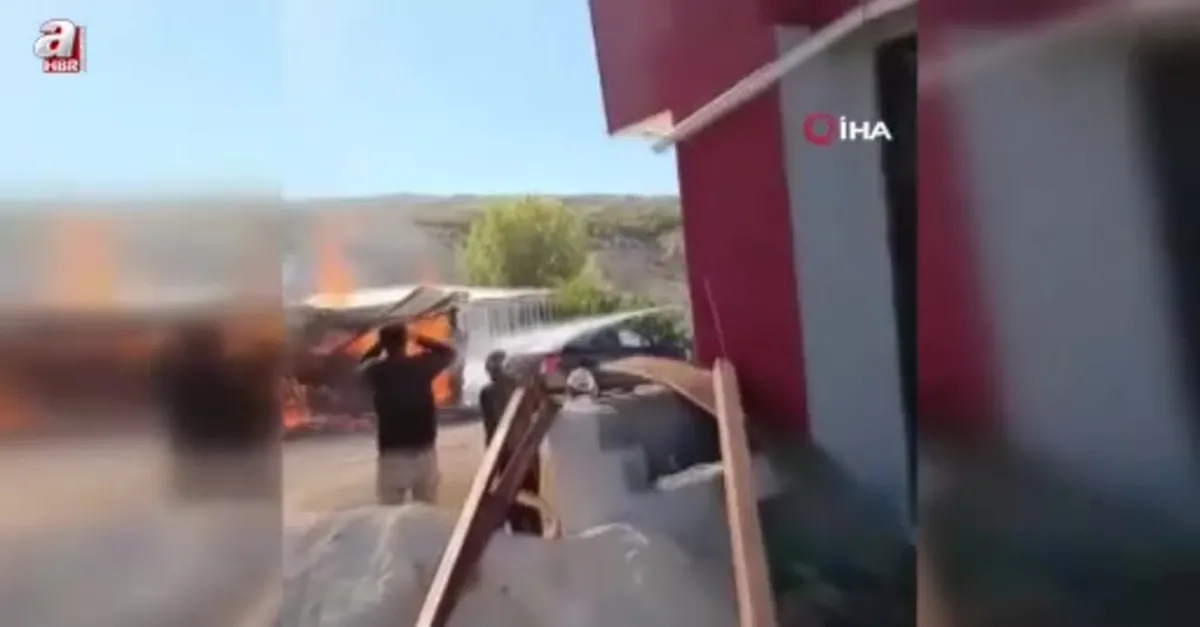 Kereste deposunda korkutan yangın