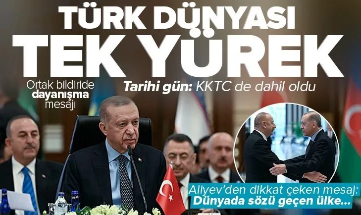 Türk Devletleri Teşkilatı Olağanüstü Zirvesi sonrası ortak bildiri yayımlandı! Başkan Erdoğan’dan flaş açıklamalar