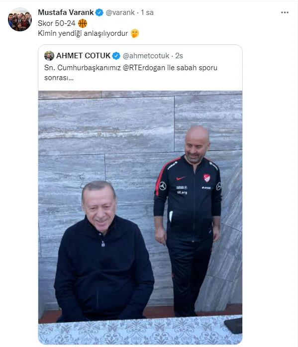Başkan Erdoğan sahaya indi! İşte basketbol maçının skoru