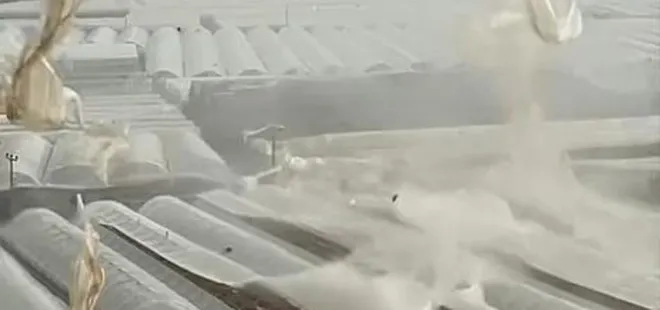 Antalya'da hortum felaketi! 1000 dönüm serayı yerle bir etti! 6 kişi yaralandı