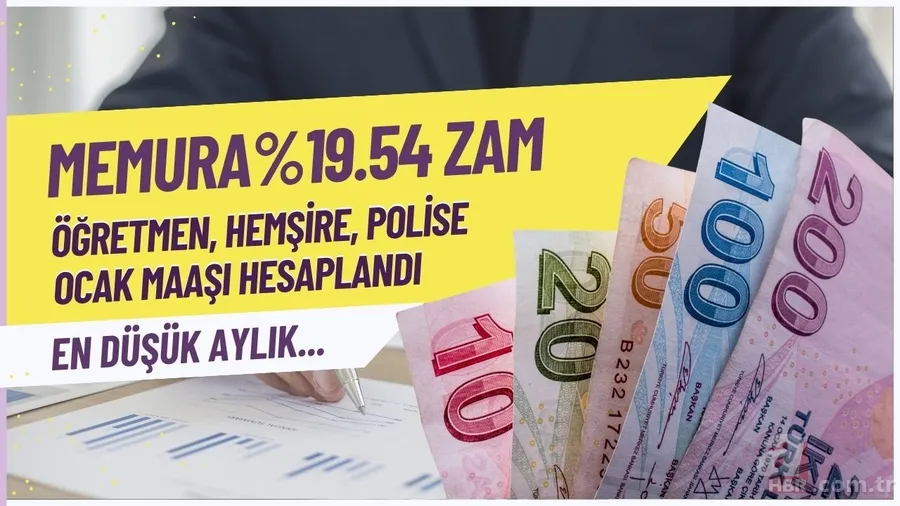 Memura emekliye ocakta %19.54 zam! FKB'den yeni enflasyon tahmini geldi: Polis, öğretmen meslek meslek maaş tablosu 1