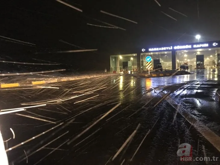 Edirne’de kar yağışı başladı