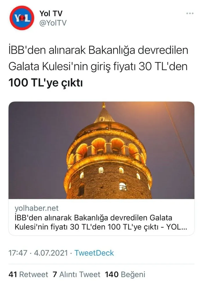 Halk TV - YOL TV ve Sol TV'den yalan terörü! Kültür ve Turizm Bakanlığından "Galata Kulesi" iddiasına flaş yanıt - 2