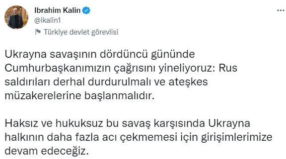 Rusya-Ukrayna müzakeresi için Türkiye’den peş peşe açıklama! Rus saldırıları derhal durdurulmalı