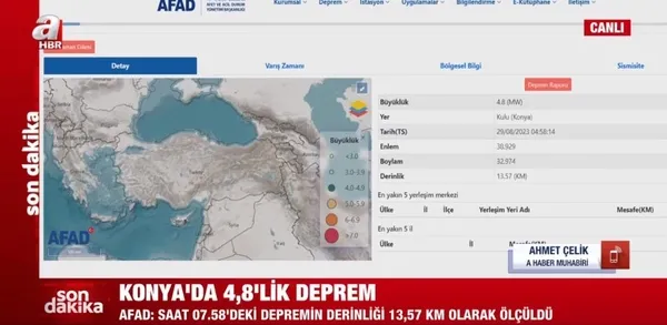 Konya’da korkutan deprem! AFAD büyüklüğünü 4,8 olarak duyurdu | SON DEPREMLER