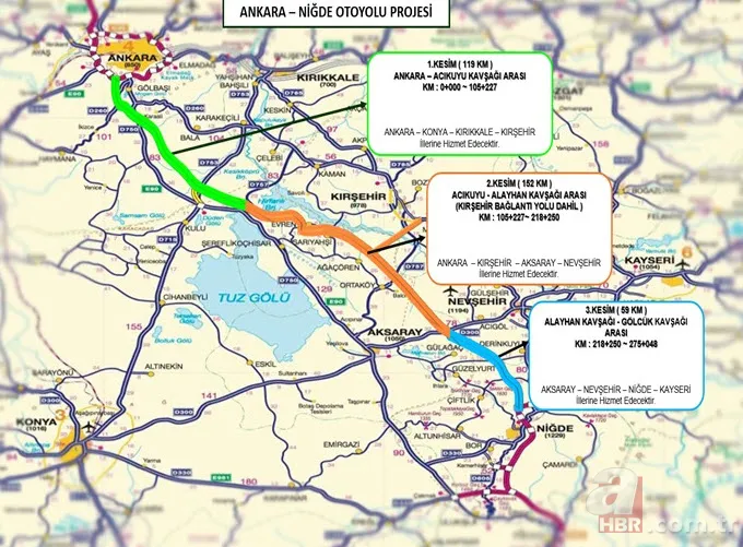 Ankara-Niğde Otoyolu bu ay hizmete giriyor! Bakan Karaismailoğlu havadan inceledi 11