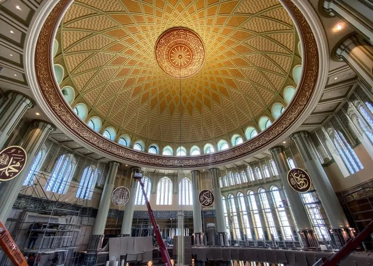 Ramazan’a hazırlanan Taksim Camii’nin son hali havadan görüntülendi