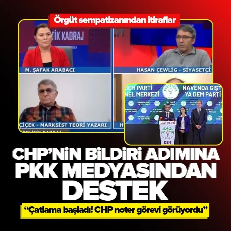 CHP’nin bildiri adımına PKK medyasından destek