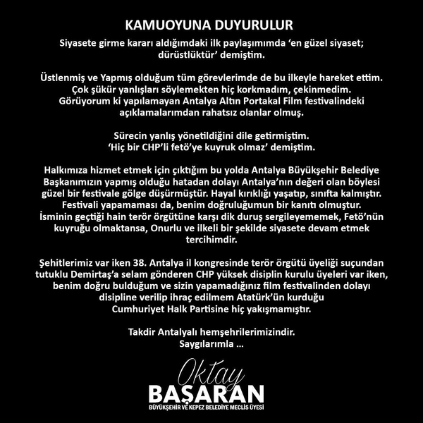 1703843008197.jpg CHP'de FETÖ krizi! Örgüt propagandasına karşı çıkan Oktay Başaran partiden ihraç edildi: FETÖ'nün kuyruğu olmaktansa... - 4
