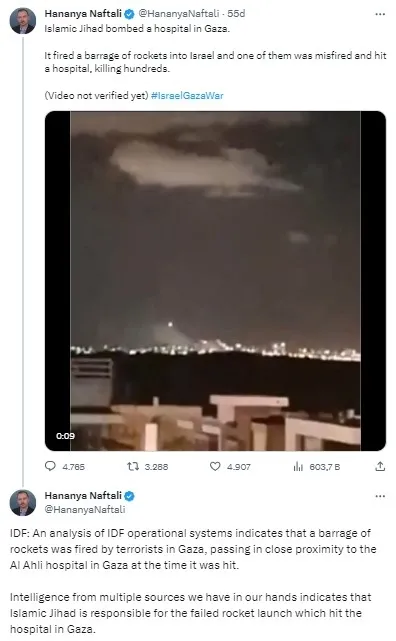 1697575150728.jpg Netanyahu'ya en yakın isimlerden Naftali hastane katliamından övgüyle bahsetti! Bir anda paylaşımı silip suçu Hamas'a attı... - 5