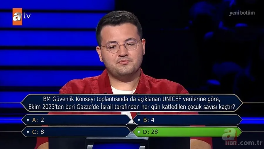 Milyoner’de yürek yakan Gazze detayı! Yarışmacının yanıtı hüzünlü anlar yaşattı 6