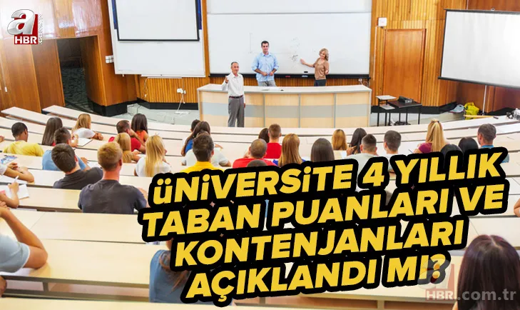 YKS 4 yıllık bölümler ve taban puanları 2022: YKS TYT AYT üniversite (lisans) kontenjanları ve başarı sıralaması belli oldu mu? 1