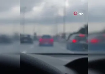 E’5’te makas atan trafik magandası kamerada