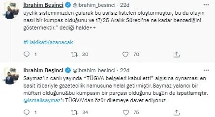 AK Parti ve TÜGVA’dan İsmail Saymaz’ın Halk TV’deki yalanlarına sert tepki