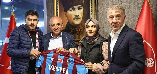 Trabzonspor organları bağışlanan Ömer Asaf’ın ailesini ağırladı