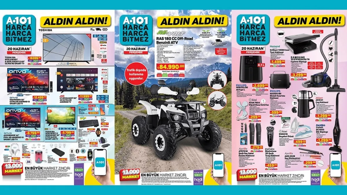 A101 20 Haziran aktüel kataloğu yayınladı! A101 haftanın uygun fiyatlı ürünlerinin tam listesi…