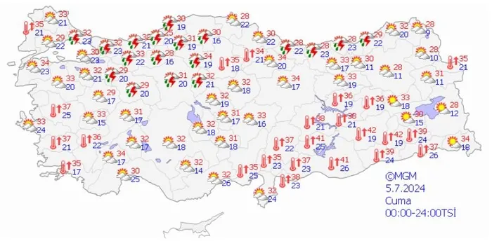 Meteorolojiden gün gün yeni tahmin! İstanbul'a kuvvetli yağış geliyor... | 1-5 Temmuz 2024 hava durumu - 15