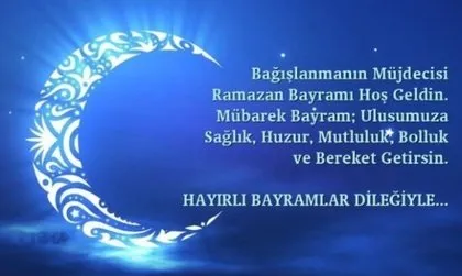 Ramazan bayramı mesajları 2020 resimli! İşte en güzel bayram mesajları