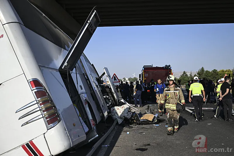 Ankara'da katliam gibi kaza! Yolcu otobüsü köprünün ayağına saplandı | Kahreden detay ortaya çıktı 9