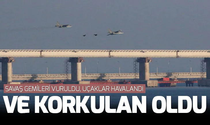 Savaş gemileri vuruldu uçaklar havalandı!