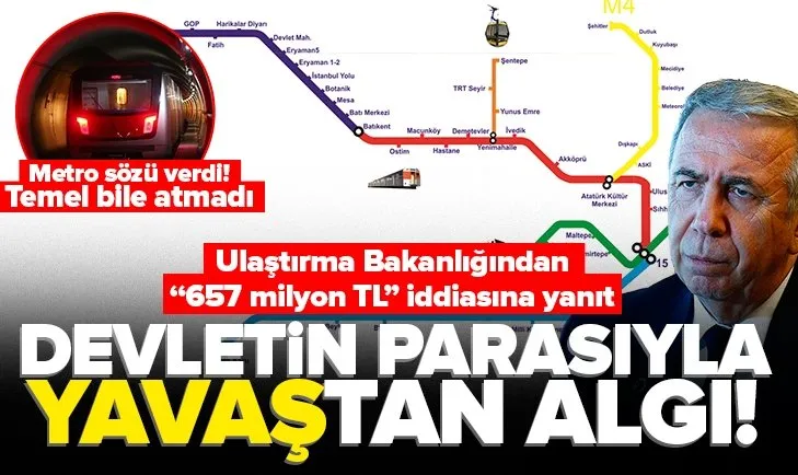 Ankara Büyükşehir Belediye Başkanı Mansur Yavaş’ın iddiasına Ulaştırma ve Altyapı Bakanlığından yanıt