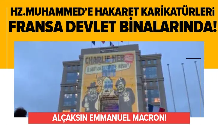 Fransa'da skandal! Devlet binalarına yansıtıldı