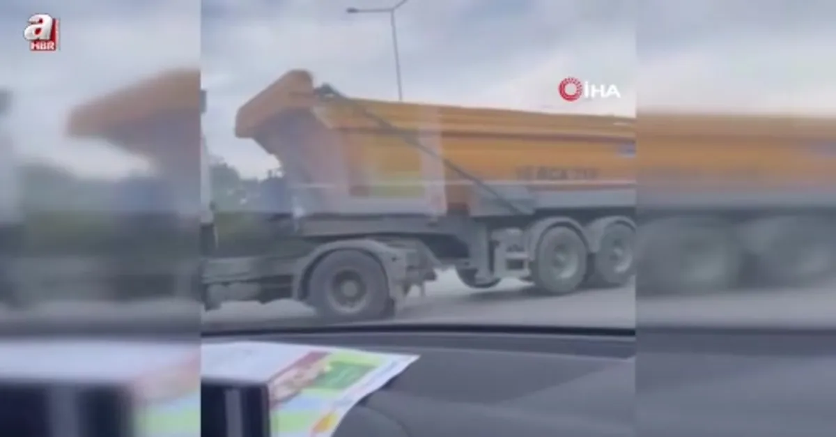 Ters şeritten giren kamyon 'pes' dedirtti