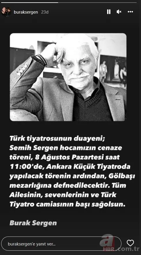 Burak Sergen’in acı günü! Babası Semih Sergen son yolculuğuna uğurlandı