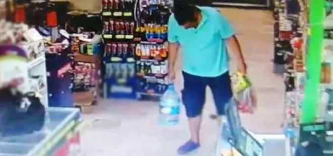 Marketin ortasına tuvaletini yaptı