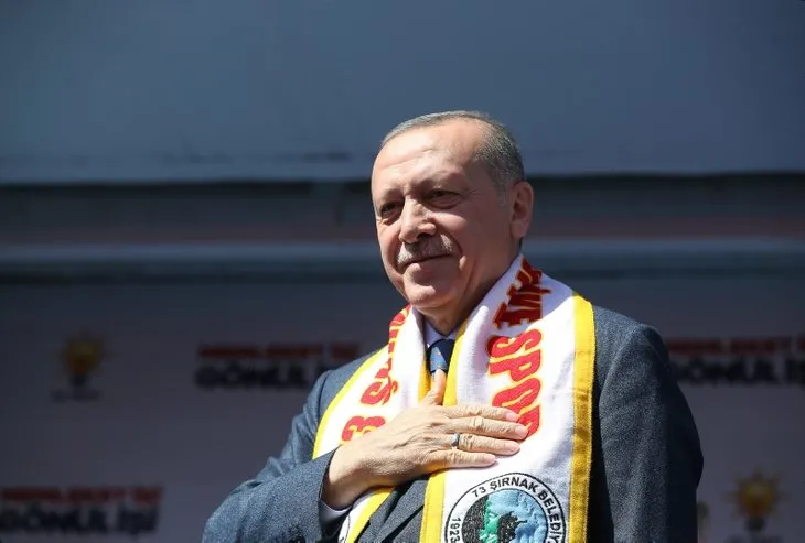 Başkan Erdoğan'a Şırnak'ta sevgi seli