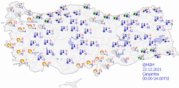 Kar ve sağanakların artışıyla Sibirya soğuğu gelecek!! Hava sıcaklığı eksi 20 derece olacak! İşte 5 günlük hava durumu - 24
