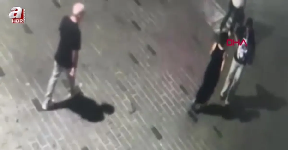 Taksim'deki gasp anı kameradaa