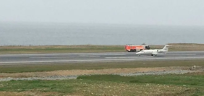 Trabzon’da ambulans uçak acil iniş yaptı