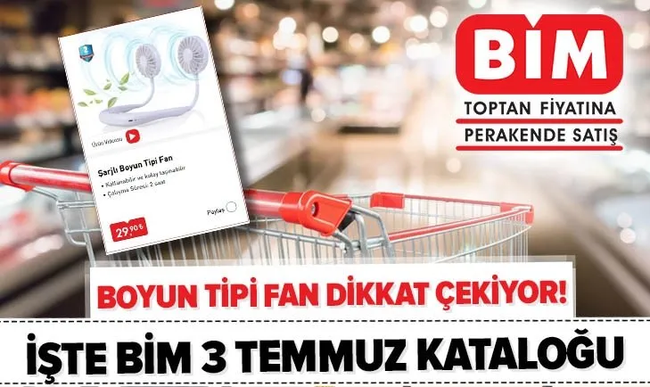 BİM aktüel 3 Temmuz 2020 kataloğu! Boyun tipi fan dikkat çekiyor! İşte BİM market cuma kampanyaları