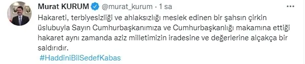Sedef Kabaş’ın Başkan Erdoğan’ı hedef almasına Uğur Dündar’dan skandal destek! AK Parti ve Cumhurbaşkanlığından tepki