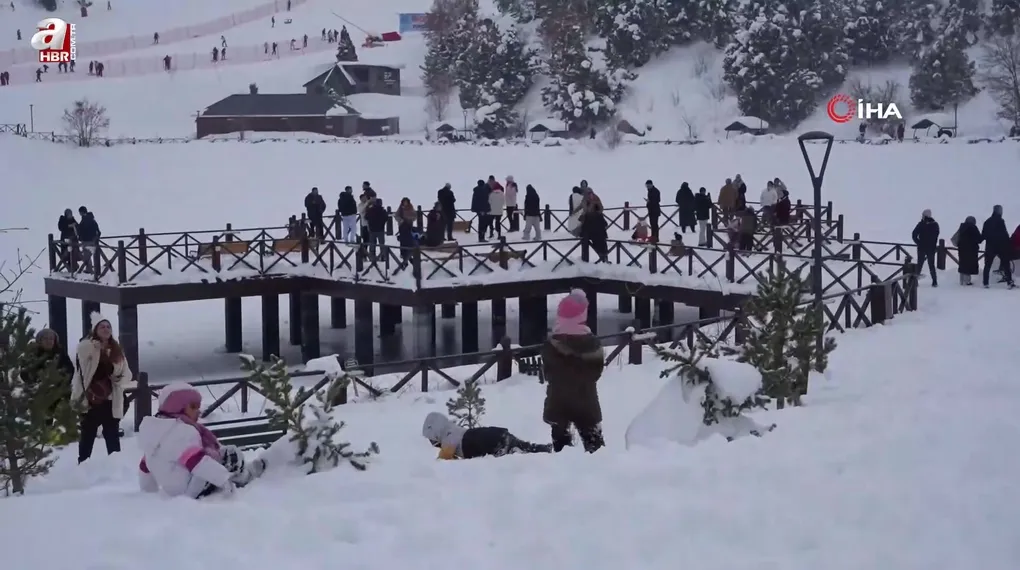 Ergan’da kayak ve kızak keyfi