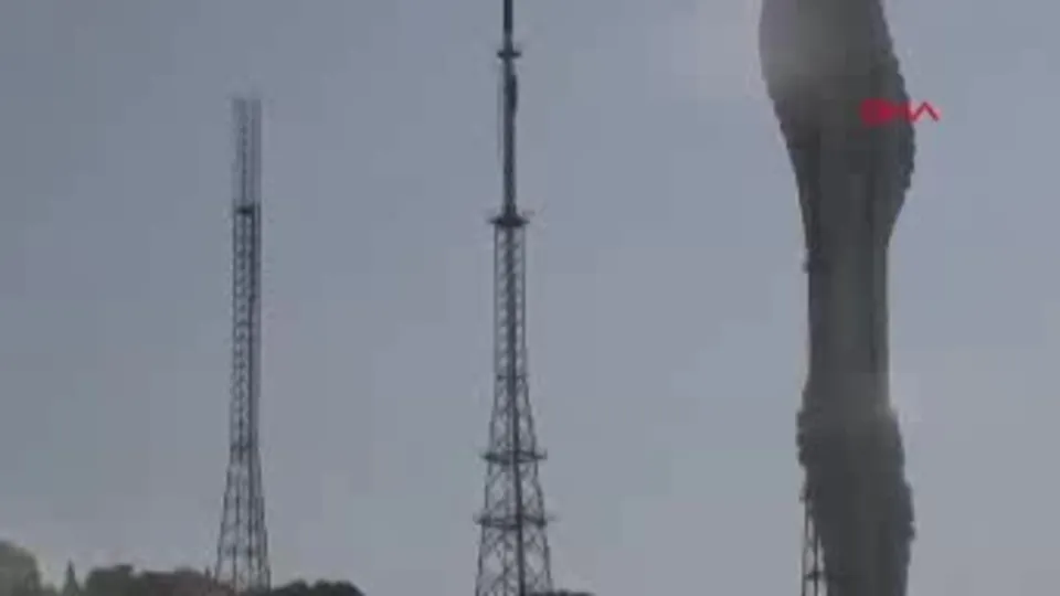 Yeni Çamlıca kulesinde yangın | VİDEO