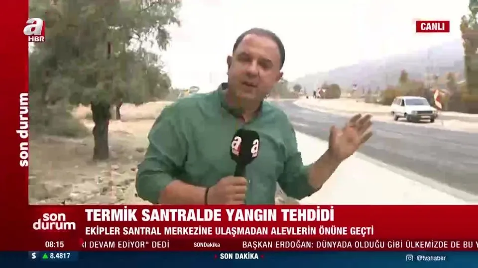 Termik santralde yangın tehdidi! Kemerköy Termik Santrali’nde son durumu canlı yayında aktardı.