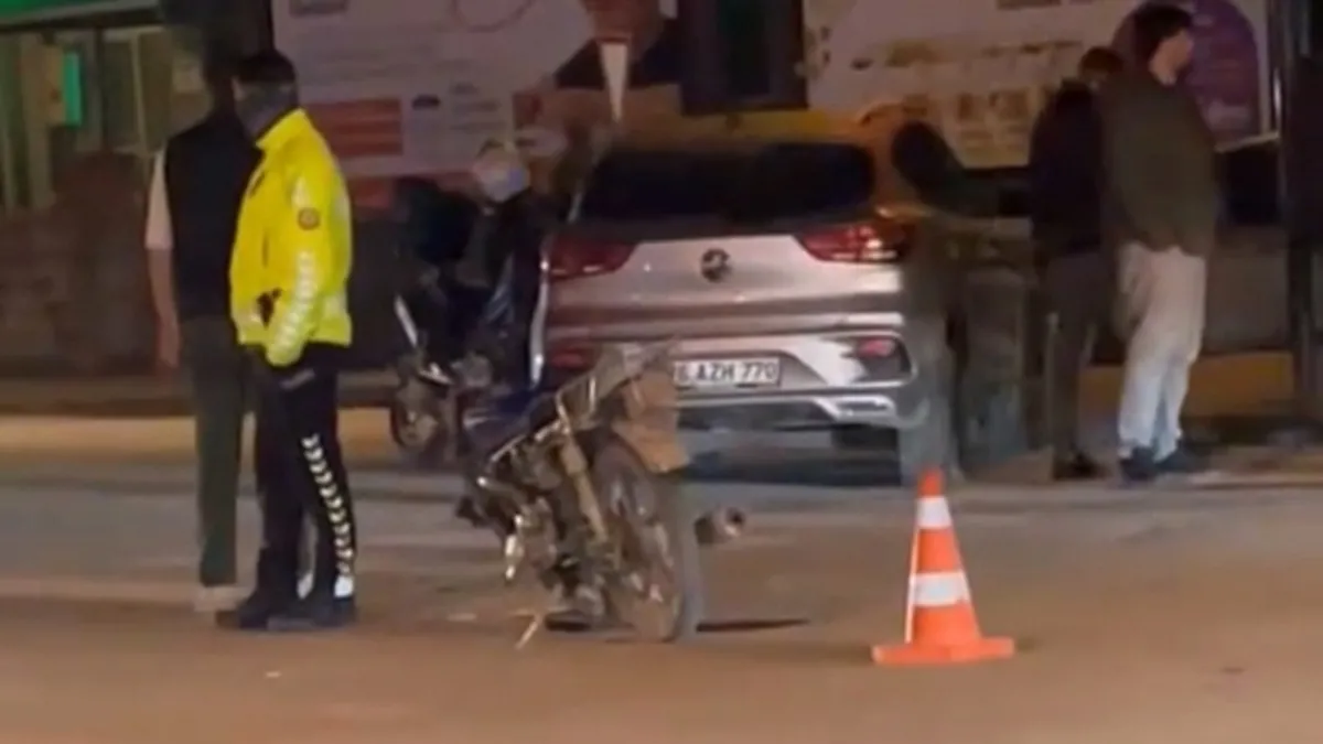 Ehliyetsiz sürücü çalıntı motosikletle kaza yaptı: Yakalandı