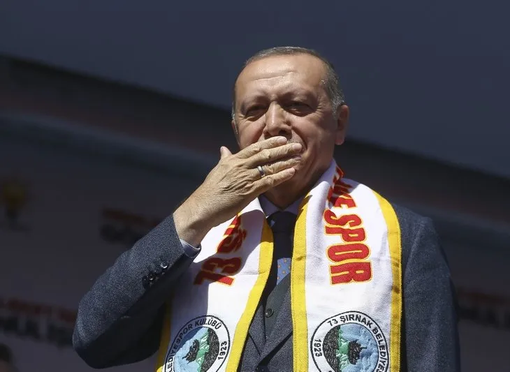 Başkan Erdoğan'a Şırnak'ta sevgi seli