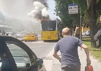 İETT otobüsü cayır cayır yandı!