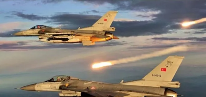 Zap bölgesindeki terör hedeflerini vuruldu