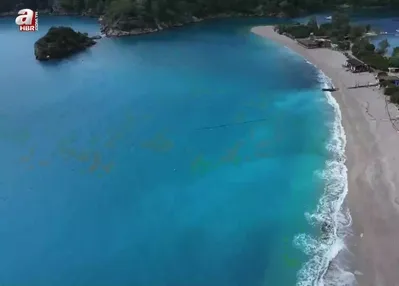 Ölüdeniz’in rengi turkuaza döndü