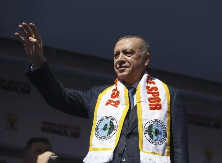 Başkan Erdoğan'a Şırnak'ta sevgi seli
