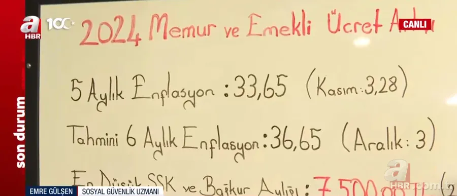 Memur ve emekli zammı ne kadar olacak? 2024’te kim, ne kadar zam alacak? Uzman isim A Haber'de rakam verdi 2