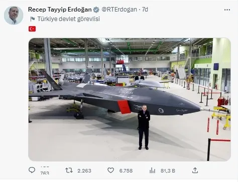 Başkan Recep Tayyip Erdoğan’dan Kızılelma paylaşımı