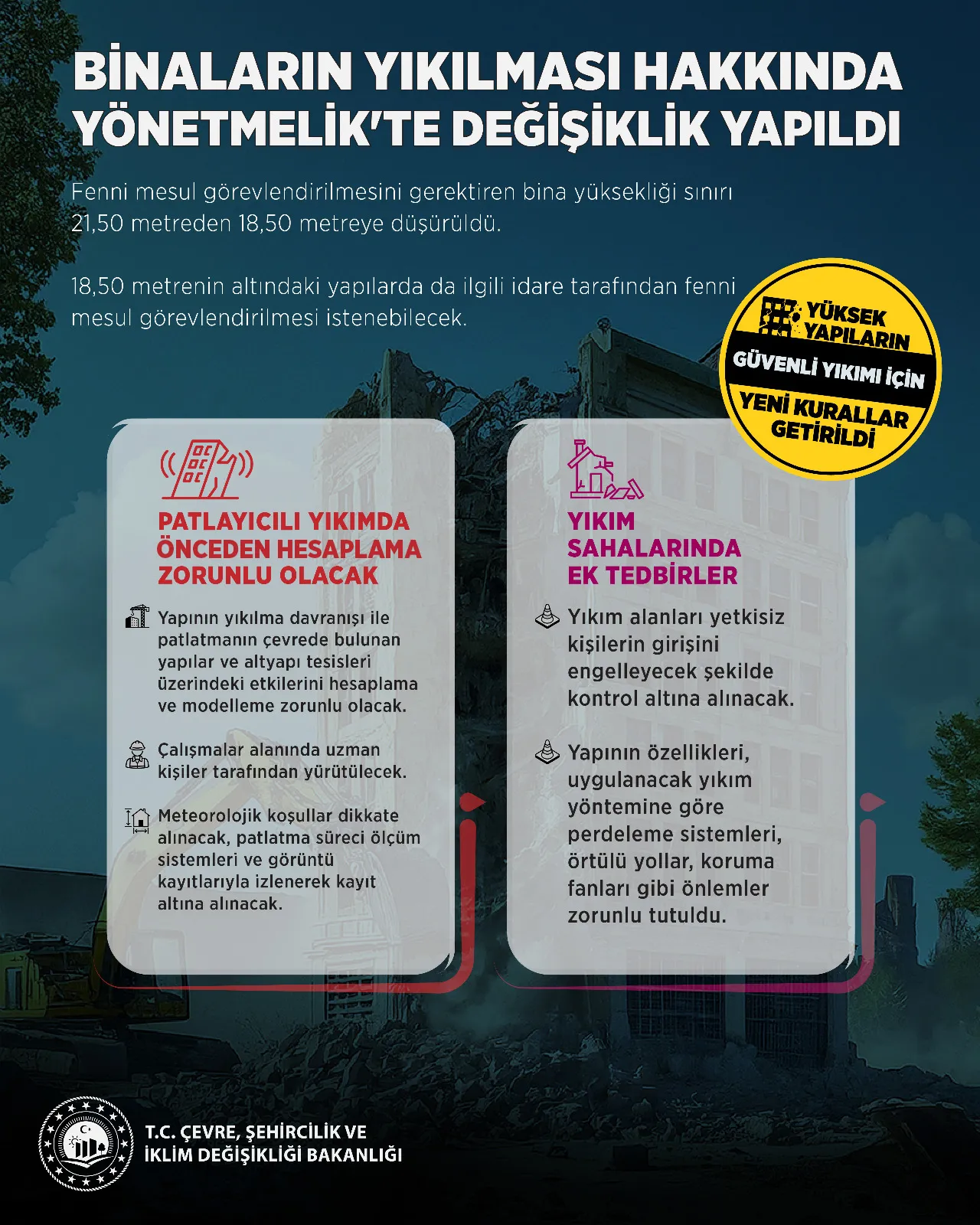 Yüksek Binaların Yıkımında Perdeleme Sistemi Dönemi Başladı
